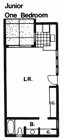Junior One Bedroom floor plan